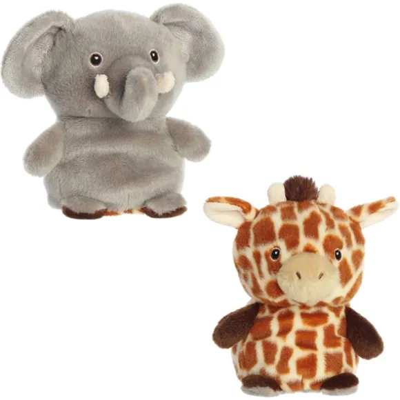 Eco Nation Elephant and Giraffe Reversible Stuffed Animal by Aurora