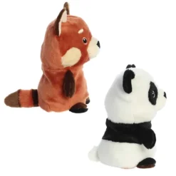 Eco Nation Red Panda and Panda Reversible Stuffed Animal by Aurora