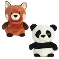 Eco Nation Red Panda and Panda Reversible Stuffed Animal by Aurora