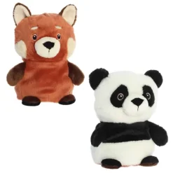 Eco Nation Red Panda and Panda Reversible Stuffed Animal by Aurora