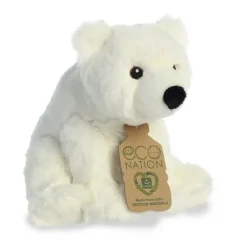 Eco Nation Stuffed Polar Bear by Aurora