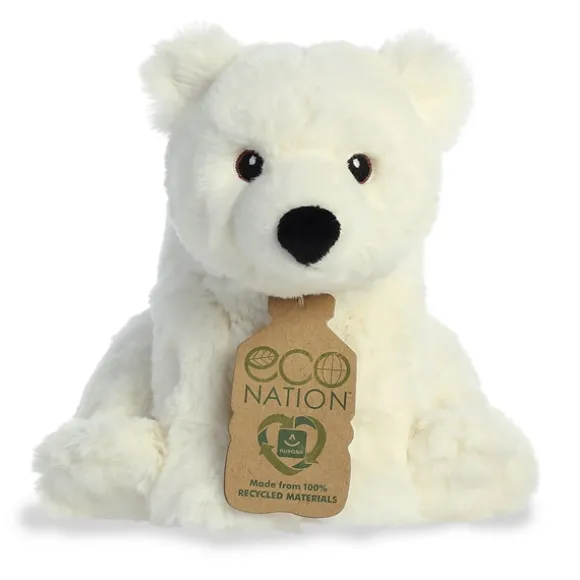 Eco Nation Stuffed Polar Bear by Aurora
