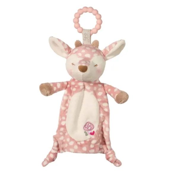 Farrah Fawn Baby Safe Plush Deer Lovey with Teether Ring by Douglas