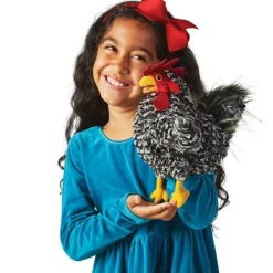 Full Body Barred Rock Rooster Puppet by Folkmanis Puppets