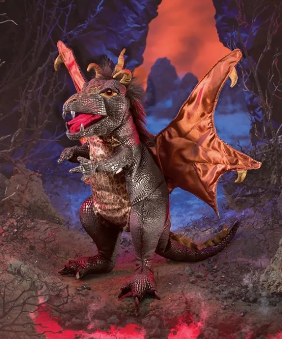 Full Body Black Dragon Puppet by Folkmanis Puppets