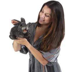 Full Body Gray Rabbit Puppet by Folkmanis Puppets