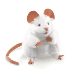 Full Body White Mouse Puppet by Folkmanis Puppets