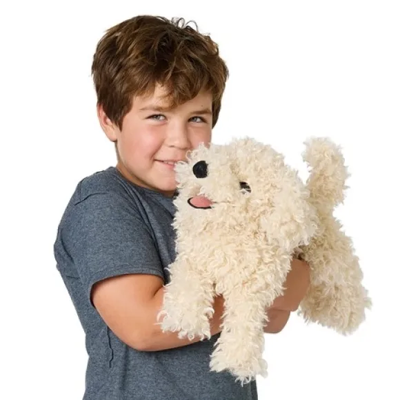 Full Body White Poodle Puppy Puppet by Folkmanis Puppets