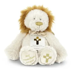 Guardian Angel Baby Safe Plush Beige Lion by Demdaco