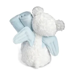 Guardian Angel Baby Safe Plush Blue Teddy Bear and Blanket by Demdaco