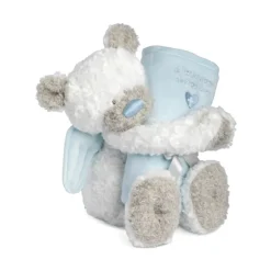 Guardian Angel Baby Safe Plush Blue Teddy Bear and Blanket by Demdaco