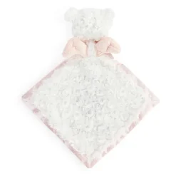 Guardian Angel Baby Safe Plush Pink Bear Blankie by Demdaco