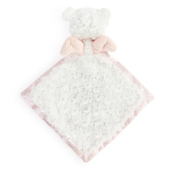 Guardian Angel Baby Safe Plush Pink Bear Blankie by Demdaco