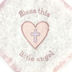 Guardian Angel Baby Safe Plush Pink Bear Blankie by Demdaco