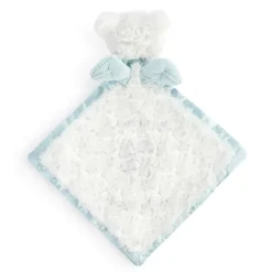 Guardian Angel Baby Safe Plush Blue Bear Blankie by Demdaco
