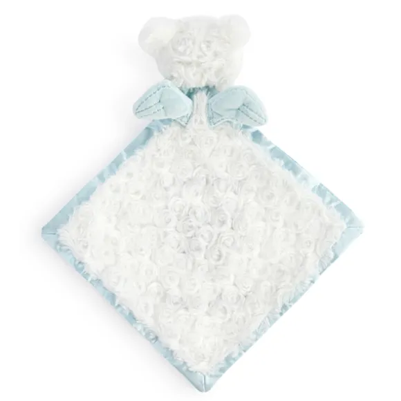Guardian Angel Baby Safe Plush Blue Bear Blankie by Demdaco