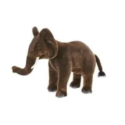 Handcrafted 17 Inch Lifelike African Elephant Stuffed Animal by Hansa