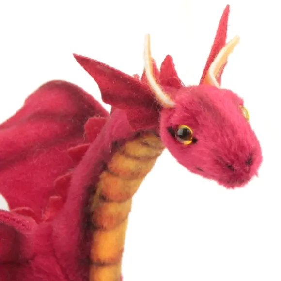 Handcrafted 12 Inch Lifelike Baby Red Dragon Stuffed Animal by Hansa