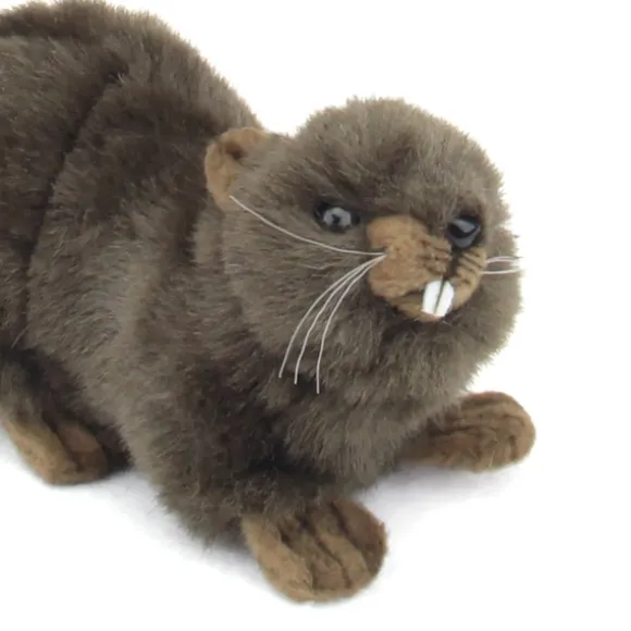 Handcrafted 6 Inch Lifelike Baby Beaver Stuffed Animal by Hansa