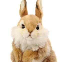 Handcrafted 12 Inch Lifelike Baby Brown Bunny Stuffed Animal by Hansa