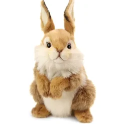 Handcrafted 12 Inch Lifelike Baby Brown Bunny Stuffed Animal by Hansa