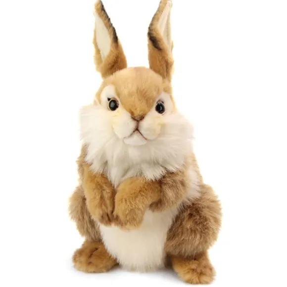 Handcrafted 12 Inch Lifelike Baby Brown Bunny Stuffed Animal by Hansa
