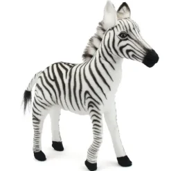 Handcrafted 12 Inch Lifelike Baby Zebra Stuffed Animal by Hansa