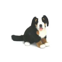Handcrafted 14 Inch Lifelike Bernese Mountain Dog Pup Stuffed Animal by Hansa