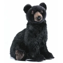 Handcrafted 16 Inch Lifelike Black Bear Cub Stuffed Animal by Hansa
