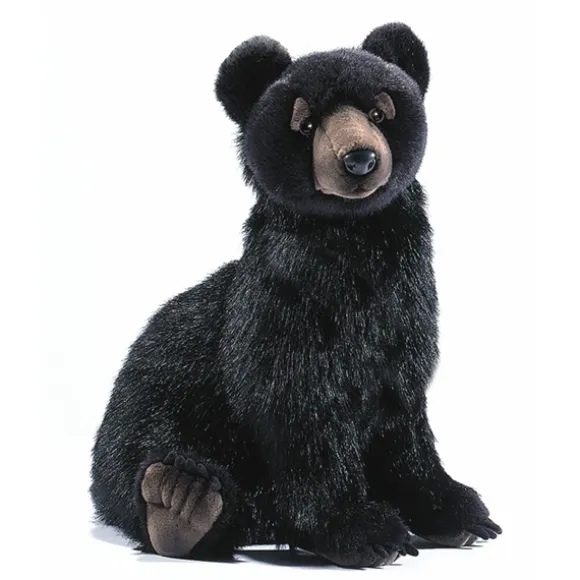 Handcrafted 16 Inch Lifelike Black Bear Cub Stuffed Animal by Hansa