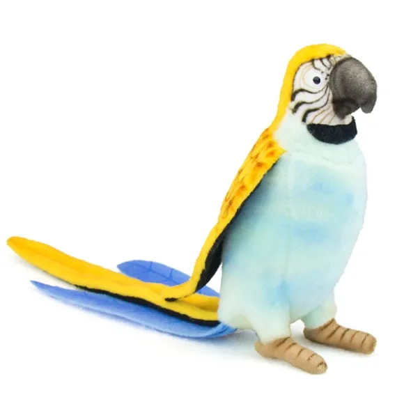 Handcrafted 7 Inch Lifelike Blue Parrot Stuffed Animal by Hansa