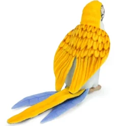 Handcrafted 7 Inch Lifelike Blue Parrot Stuffed Animal by Hansa