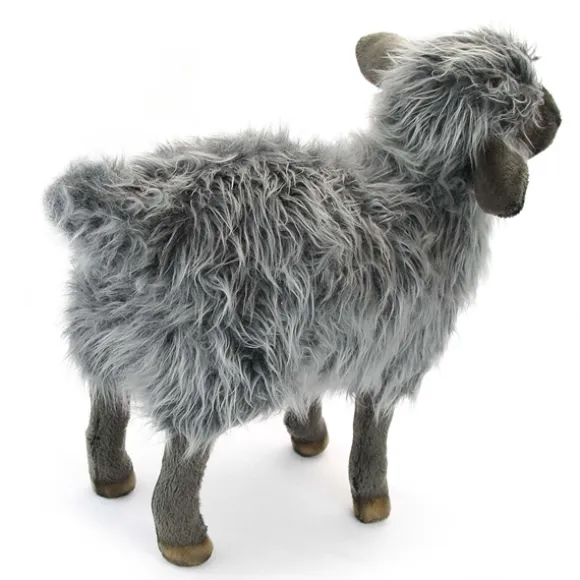 Handcrafted 14 Inch Lifelike Black Sheep Stuffed Animal by Hansa