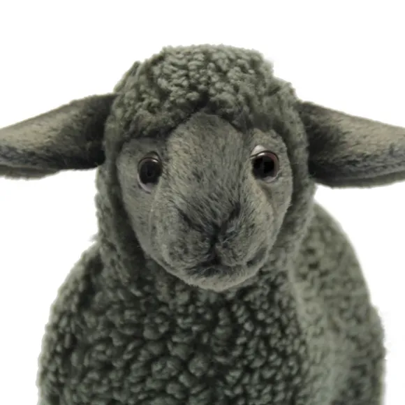 Handcrafted 12 Inch Lifelike Black Lamb Stuffed Animal by Hansa