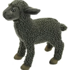 Handcrafted 12 Inch Lifelike Black Lamb Stuffed Animal by Hansa