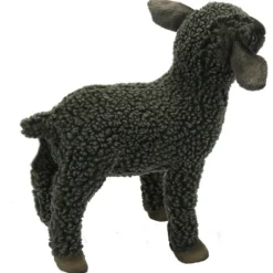 Handcrafted 12 Inch Lifelike Black Lamb Stuffed Animal by Hansa