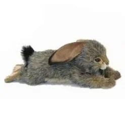 Handcrafted 15 Inch Lifelike Black-tailed Rabbit with Floppy Ears Stuffed Animal by Hansa