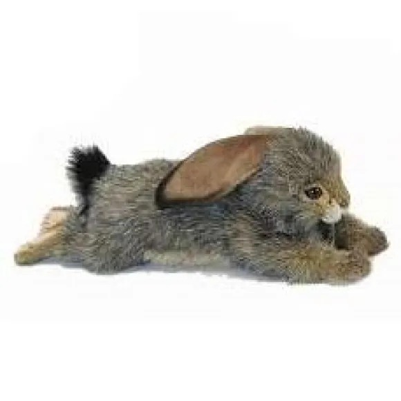 Handcrafted 15 Inch Lifelike Black-tailed Rabbit with Floppy Ears Stuffed Animal by Hansa