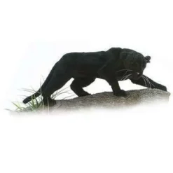 Handcrafted 22 Inch Lifelike Black Panther Stuffed Animal by Hansa