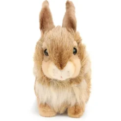 Handcrafted 12 Inch Lifelike Brown Rabbit Stuffed Animal by Hansa