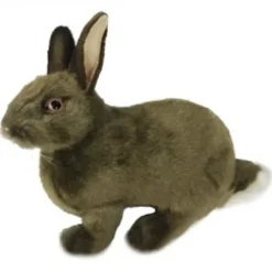 Handcrafted 13 Inch Lifelike Brown Rabbit Stuffed Animal by Hansa