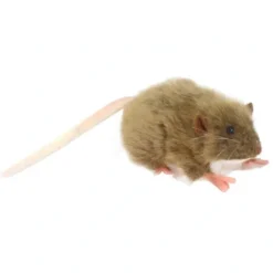 Handcrafted 4.5 Inch Lifelike Brown Rat Stuffed Animal by Hansa