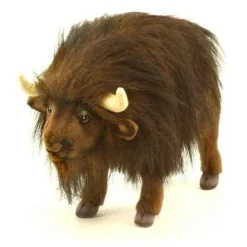 Handcrafted 14 Inch Lifelike Buffalo Stuffed Animal by Hansa