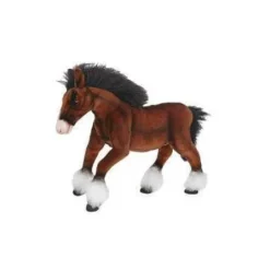 Handcrafted 20 Inch Lifelike Clydesdale Horse Stuffed Animal by Hansa