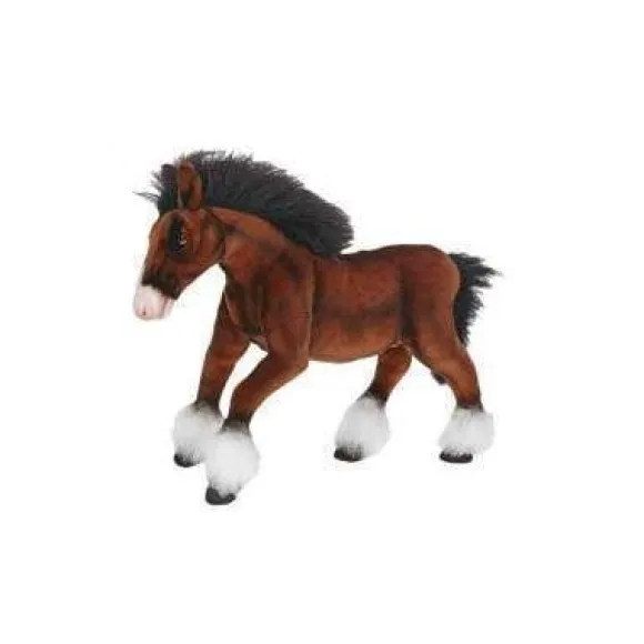 Handcrafted 20 Inch Lifelike Clydesdale Horse Stuffed Animal by Hansa