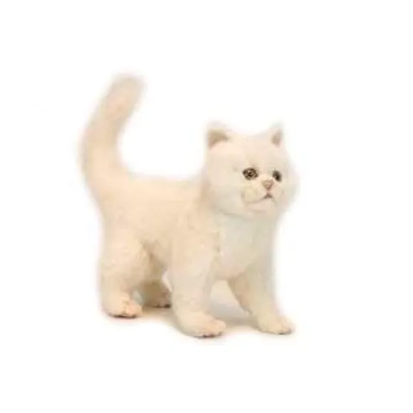 Handcrafted 11.5 Inch Lifelike Cream Kitten Stuffed Animal by Hansa