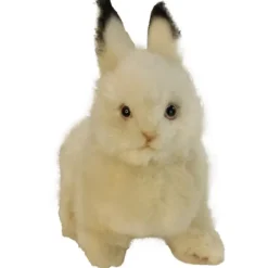 Handcrafted 9 Inch Lifelike Cream Bunny Stuffed Animal by Hansa