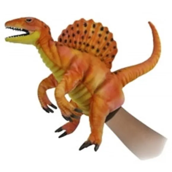 Handcrafted 16 Inch Lifelike Full Body Orange Spinosaurus Puppet by Hansa