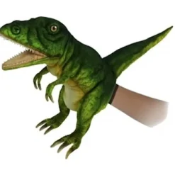 Handcrafted 19 Inch Lifelike Full Body Green T-Rex Puppet by Hansa