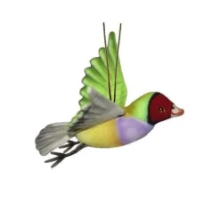 Handcrafted 8 Inch Lifelike Gouldian Finch Stuffed Animal by Hansa